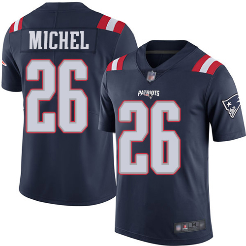 New England Patriots Football #26 Rush Vapor Untouchable Limited Navy Blue Men Sony Michel NFL Jersey->women nfl jersey->Women Jersey